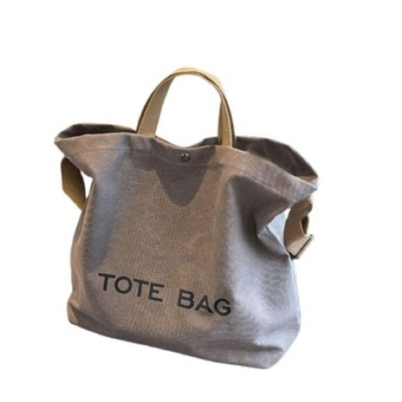 MINIMALIST LARGE CAPACITY CANVAS SHOULDER TOTE BAG - Picture 3 of 5